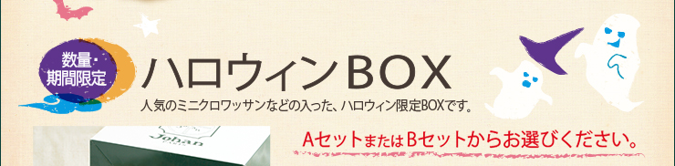 ハロウィンBOX Aセット(2種類8個)/Bセット(2種類6個) 各税込¥648